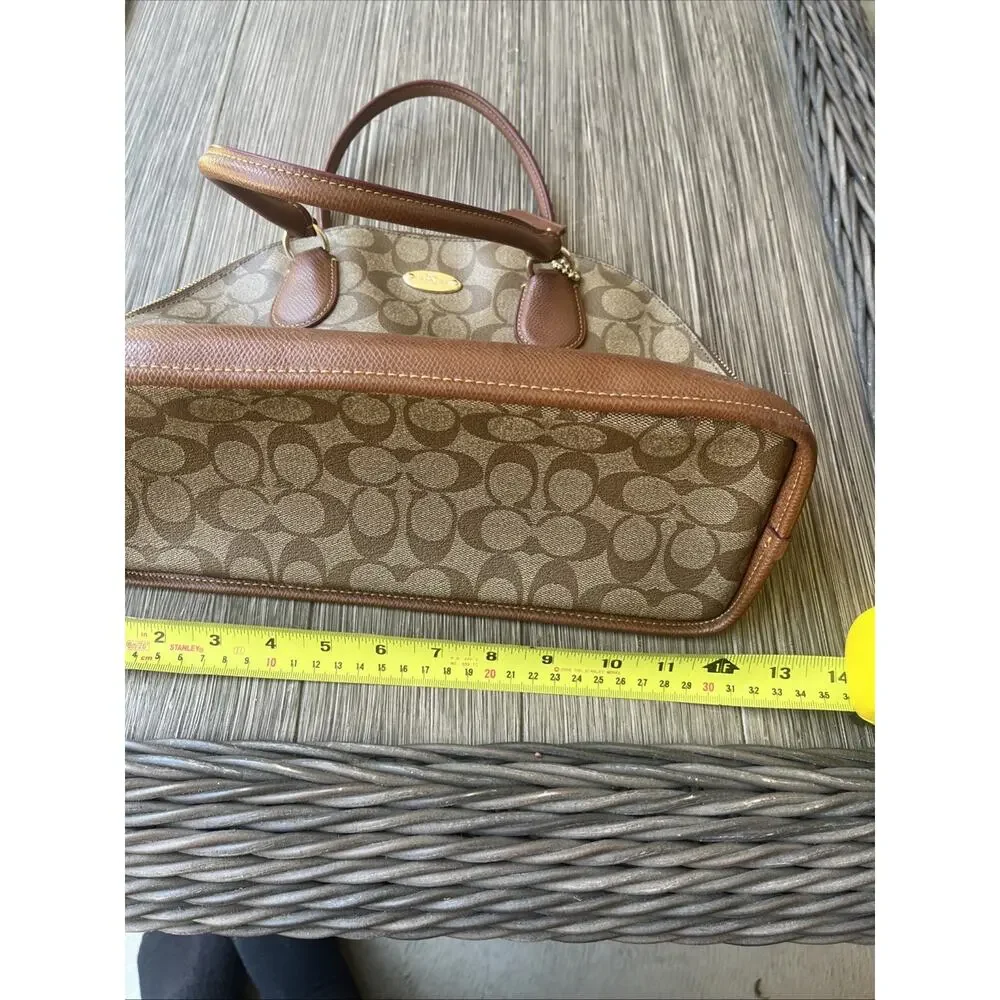 Coach Signature Sierra Satchel Leather Dome Bag Beige Brown F27584 - Picture 11 of 12